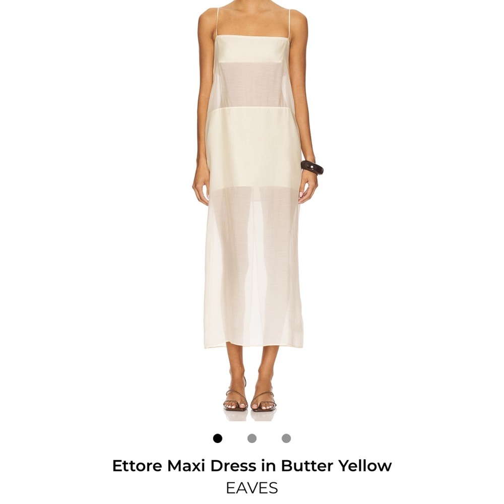 *see description note- Eaves Ettore butter yellow midi dress size XS NWT